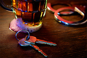 Car keys and alcohol